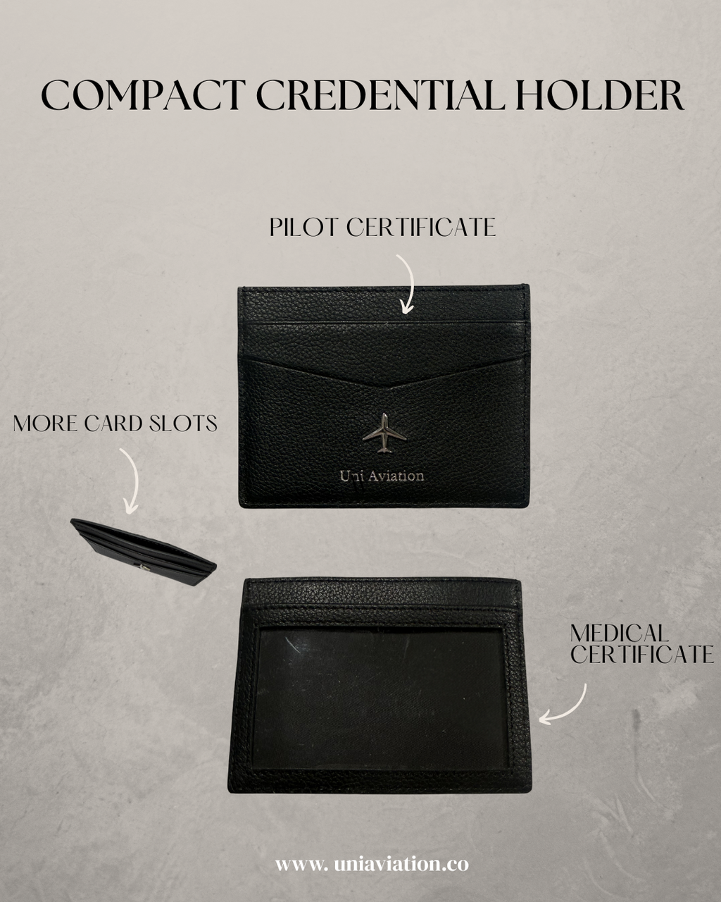 Compact Pilot Credential Holder